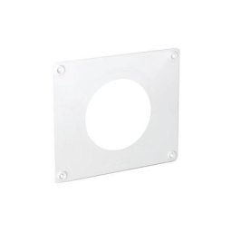 Cache trou de ventilation en abs blanc 190 x 160 mm pour tubes ronds 100/125 mm