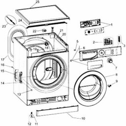 Hublot complet (repère 8) d'origine (C00550511, 488000550511) Lave-linge ariston hotpoint, bauknecht