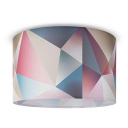 Paco Home - Plafonnier Abat-Jour Tissu Suspension E27 Chambre Rond Design 4 (Ø45,5 cm), Plafonnier