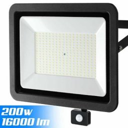 Projecteur led 200W haute luminosité 16000lm pour l'extérieur avec détecteur de mouvement