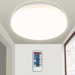 15W plafonnier LED plafonnier avec détecteur de mouvement lampe de salle de bain blanc chaud - Blanc