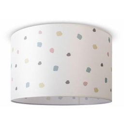 Paco Home - Plafonnier Abat-Jour Tissu Suspension E27 Chambre Rond Design 3 (Ø45,5 cm), Plafonnier