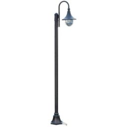 Lindby - Lampadaire extérieur 'Daphne' en aluminium - noir, transparent