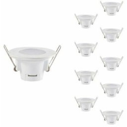 Spot led Etanche 5W Rond Encastrable blanc IP65 (Pack de 10) - Blanc Neutre 4200k - 5500k Silumen