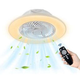 Fan Light led Ventilateur de Plafond Dimmable avec Télécommande - Aufun