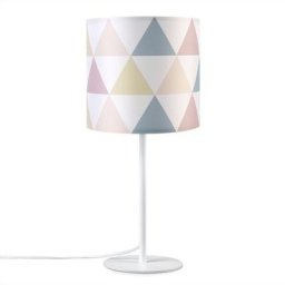 Paco Home - Applique Abat-Jour Tissu Lampe à Poser Lampe De Chevet E14 Vintage Rétro Ronde Lampe de