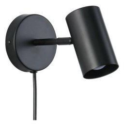 Barcelona Led - Applique murale d'intérieur orientable Ben avec câble et prise - E27 Noir - Noir