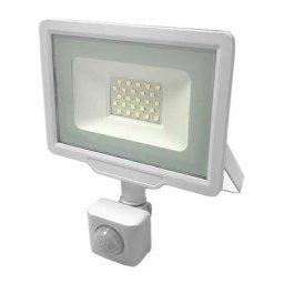Projecteur LED Blanc 20W (100W) à Détecteur IP65 1600lm - Blanc Naturel 4500K