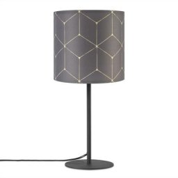 Paco Home - Applique Abat-Jour Tissu Lampe à Poser Lampe De Chevet E14 Vintage Rétro Ronde Lampe de