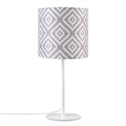 Paco Home - Applique Abat-Jour Tissu Lampe à Poser Lampe De Chevet E14 Vintage Rétro Ronde Lampe de