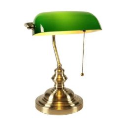 Linghhang - Lampe à poser,Lampe de table verte vintage, lampe de table de chevet décorative en