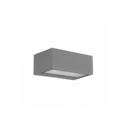 Applique halogène Nemesis, aluminium et verre, gris - Gris