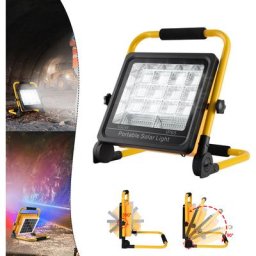 100W Projecteur de chantier led batterie rechargeable avec support Blanc froid - Aufun