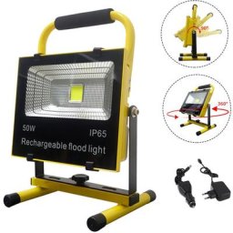 50W led Projecteur de chantier Projecteur led Batterie Projecteur de travail Lampe de camping Pêche