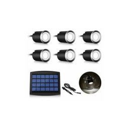 Olhetc Lot de 6 Mini Spot LED Spot encastrable au sol à LED solaire , lampadaire encastré 3W pour