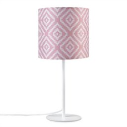 Paco Home - Applique Abat-Jour Tissu Lampe à Poser Lampe De Chevet E14 Vintage Rétro Ronde Lampe de