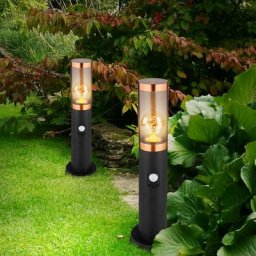 Lampadaire, éclairage extérieur, lampadaire, cuivre fumé, extérieur avec détecteur de mouvement,