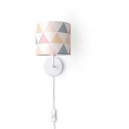 Paco Home - Applique Abat-Jour Tissu Lampe à Poser Lampe De Chevet E14 Vintage Rétro Ronde Lampe
