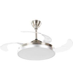 Ventilateur de Plafond Invisible avec Lampe Intégrée 3 Vitesses Réglables Télécommande et Pales