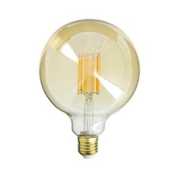 Ampoule Filament led déco verre ambré G125, culot E27, 1521 Lumens, conso. 15W (equivalence 100W),