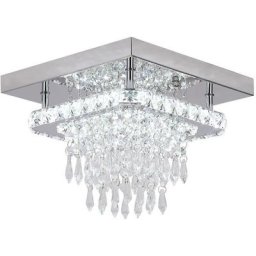 21W led Cristal Plafonniers Moderne Carré Lustre En Acier Inoxydable Lampe pour Chambre Cuisine