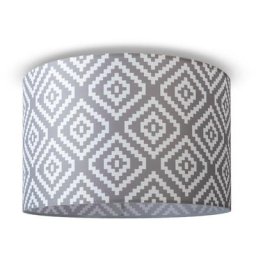Paco Home - Plafonnier Abat-Jour Tissu Suspension E27 Chambre Rond Design 7 (Ø45,5 cm), Plafonnier