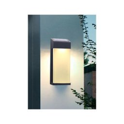 Applique murale solaire, applique murale en métal, lumière solaire noire avec contrôle de la lumière