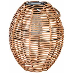 Lampe solaire à led / lampe de table ZSolar Plastic, acier marron 2x0.2W h: 45cm Ø26cm 3000K avec