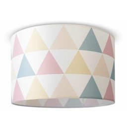 Paco Home - Plafonnier Abat-Jour Tissu Suspension E27 Chambre Rond Design 2 (Ø45,5 cm), Plafonnier