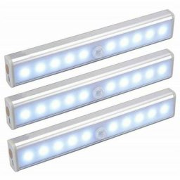 Lot de 3 Lampes led, Sans Fil, Rechargeable par usb, Aimanté, Détecteur de Mouvement, Portable.