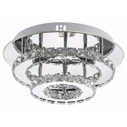 Plafonnier led moderne en cristal, Lampe de plafond 36W, Lustre moderne rond, pour Chambre Salon