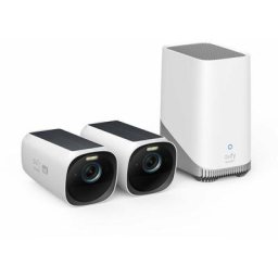 Security Cam 3 2-Cams, Caméra de Surveillance Extérieur sans Fil 4K, Panneau Solaire Intégré,