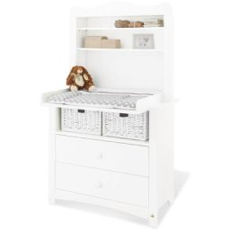 Commode à langer 'Florentina' large, étagère adaptable large inclue - blanc - Pinolino