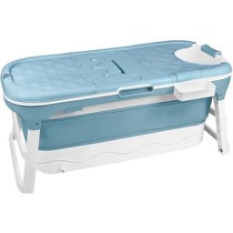 Baignoire Pliable Idéale pour Salle de Bain, Douche et Balcon, Avec Housse et Rouleaux de Massage,