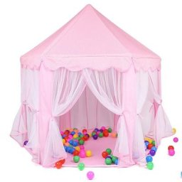 Tente Princesse Fille Tente de Jeu Enfants Maison de Jouet Château de Princesse Intérieur Extérieur