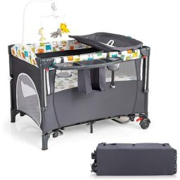 Lit Parapluie Bébé Pliant 5 en 1 avec Matelas,Berceau Parc Bébé avec Table à Langer,Boîte à