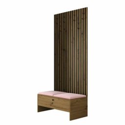 Ensemble entrée Hartford 321, Chêne artisanal + Manila 09, 206x85x44cm, Noir, Chêne artisanal,