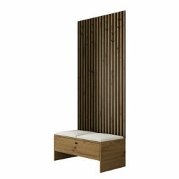 Ensemble entrée Hartford 321, Chêne artisanal + Manila 02, 206x85x44cm, Noir, Chêne artisanal,