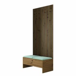 Ensemble entrée Hartford 321, Chêne artisanal + Manila 11, 206x85x44cm, Noir, Chêne artisanal,