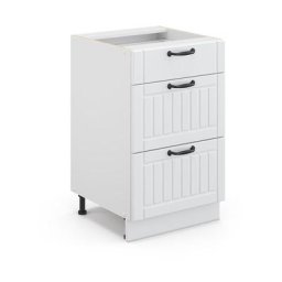Armoire basse „Fame-Line 50cm blanc style campagnard avec tiroir Vicco