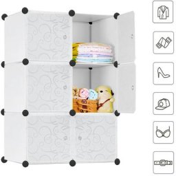 Diy Armoire Portable, Armoire combinée modulaire, Armoire Pliante, Cube de Rangement idéal pour