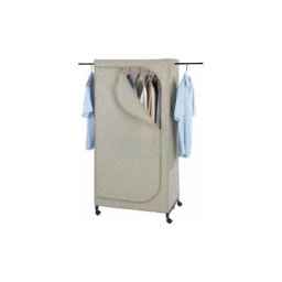 Armoire tissu Balance, penderie en tissu avec roulettes avec portant vêtement et fermeture éclair,