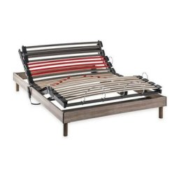 Ensemble matelas+sommier relaxation électrique comfort Samba - 140x200 cm - Matelas mousse - Deko