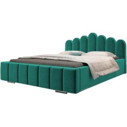 Lit rembourré avec tiroir de lit BoxSpring Lit 03 - 140x200 - Peacook (trinity 29)