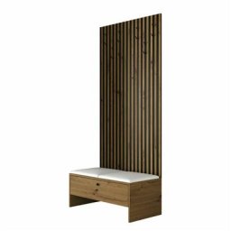 Ensemble entrée Hartford 321, Chêne artisanal + Faux cuir Soft 017, 206x85x44cm, Chêne artisanal,