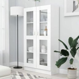 Yoyo - Armoire à vitrine Blanc 82,5x30,5x150 cm Aggloméré