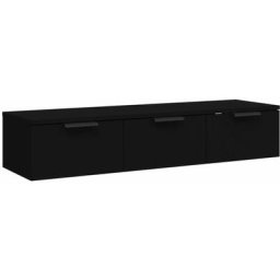 Armoire murale noir 102x30x20 cm bois d'ingénierie Vidaxl Black