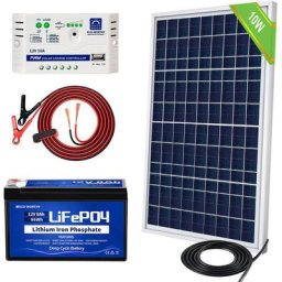 Kit de Panneau Solaire 10W 12V Mono Panneau Solaire pv 10W avec contrôleur 10A et batterie au