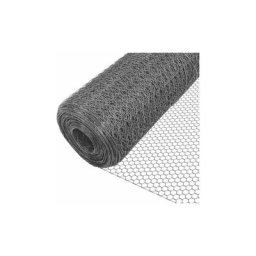 Olhetc - Grillage a poule avec fils 25mm en pvc gaine gris 1x25M