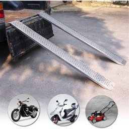 Aufun - Lot de 2 rampes de chargement, antidérapantes, pour remorque, moto, atv et Quad, jusqu'à